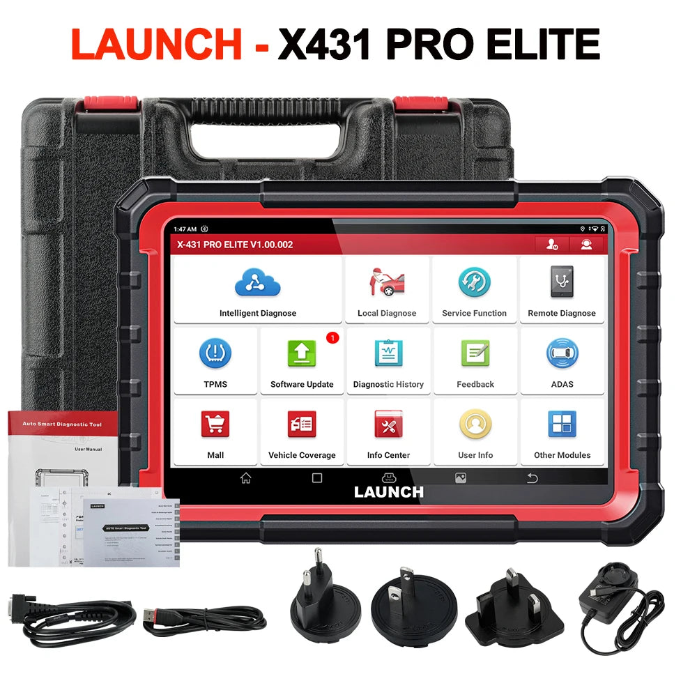 LAUNCH X431 PRO ELITE 8' inch Car Diagnostic Tools Auto OBD OBD2 Scanner CAN FD/DOIP ECU Coding Bi-Directional PK CRP919E BT